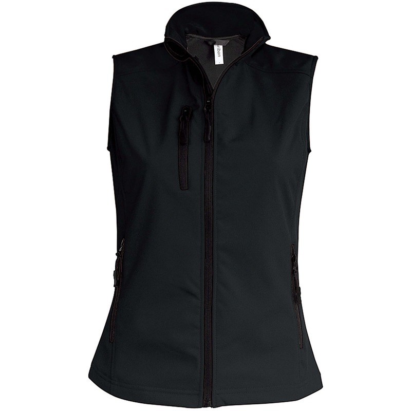 Softshell bodywarmer voor dames - Zwart - Waterproof - sportief vest - ritssluitingen M (38/50) -