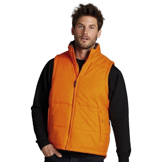 Oranje bodywarmer voor heren XL -