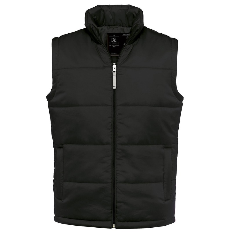 Gewatteerde bodywarmer voor heren - Zwart - Nylon - Outdoor - Vrije tijds jas M (50) -
