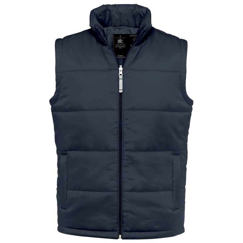Gewatteerde bodywarmer voor heren - Donkerblauw - Nylon - Outdoor - Vrije tijds jas L (52) -
