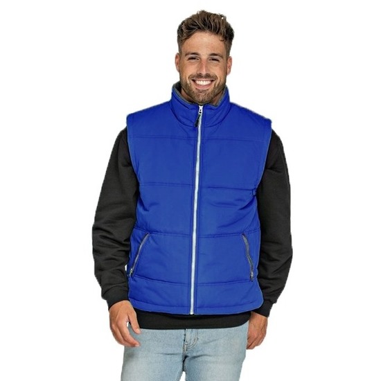 Outdoor bodywarmer voor heren - blauw - winddicht - mouwloos - sport vest 2XL (44/56) -