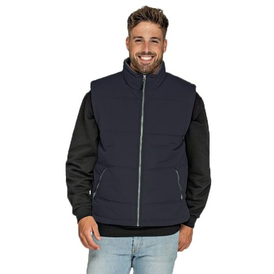 Outdoor bodywarmer voor heren - navy - winddicht - mouwloos - sport vest M (38/50) -