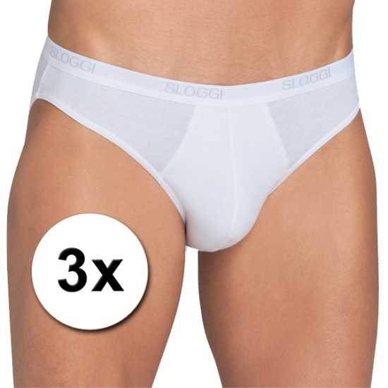 3x Sloggi basic mini slip heren wit -