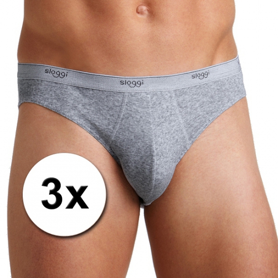 3x Sloggi basic mini slip heren grijs -