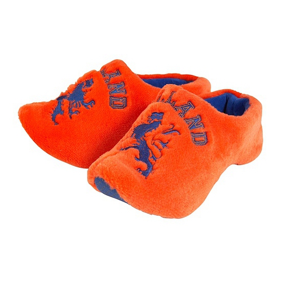 Nederland thema pluche klompen - Oranje - Sloffen/Pantoffels - Holland 46-47 -