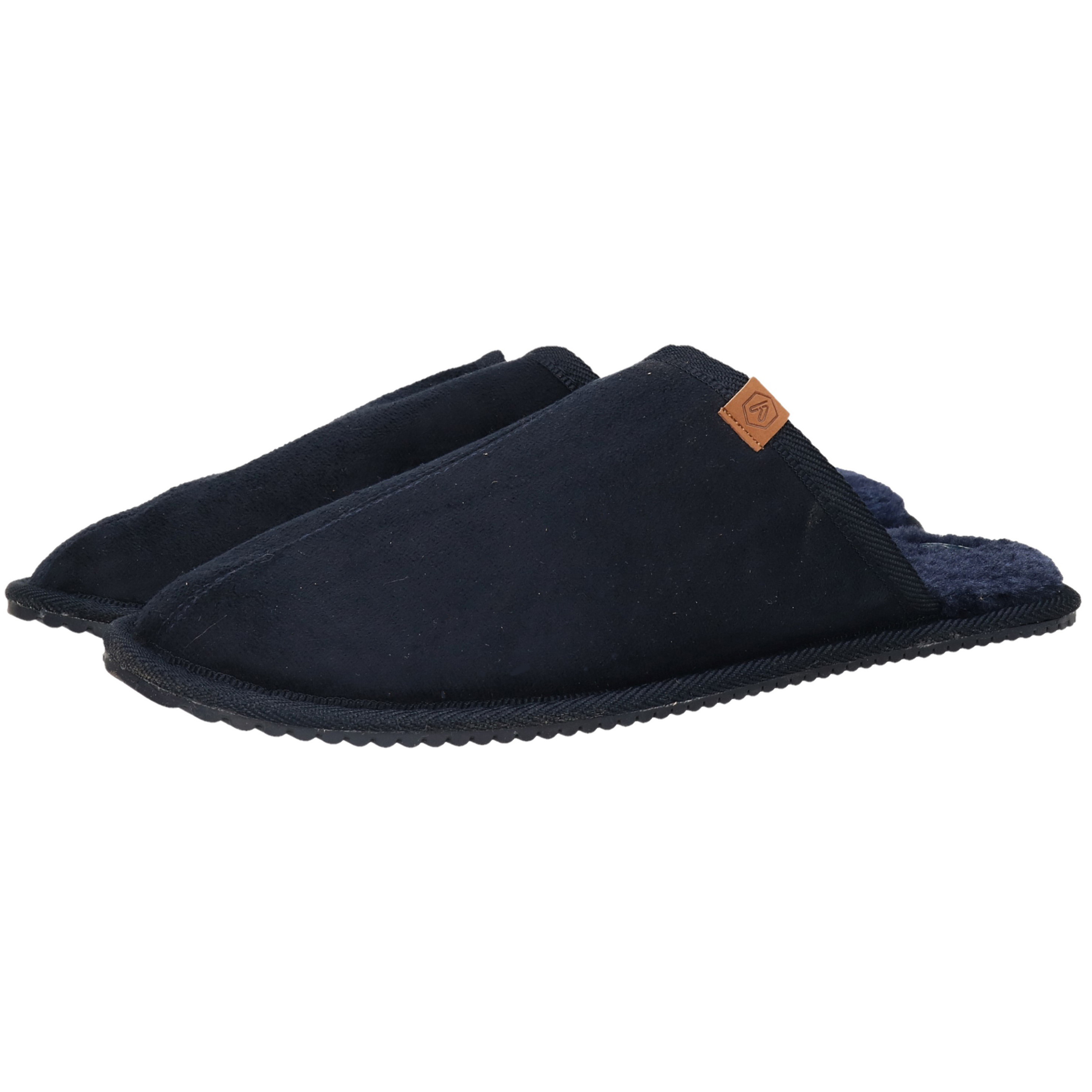 Heren instap sloffen/pantoffels - laag - donkerblauw - maat 45-46 45/46 -