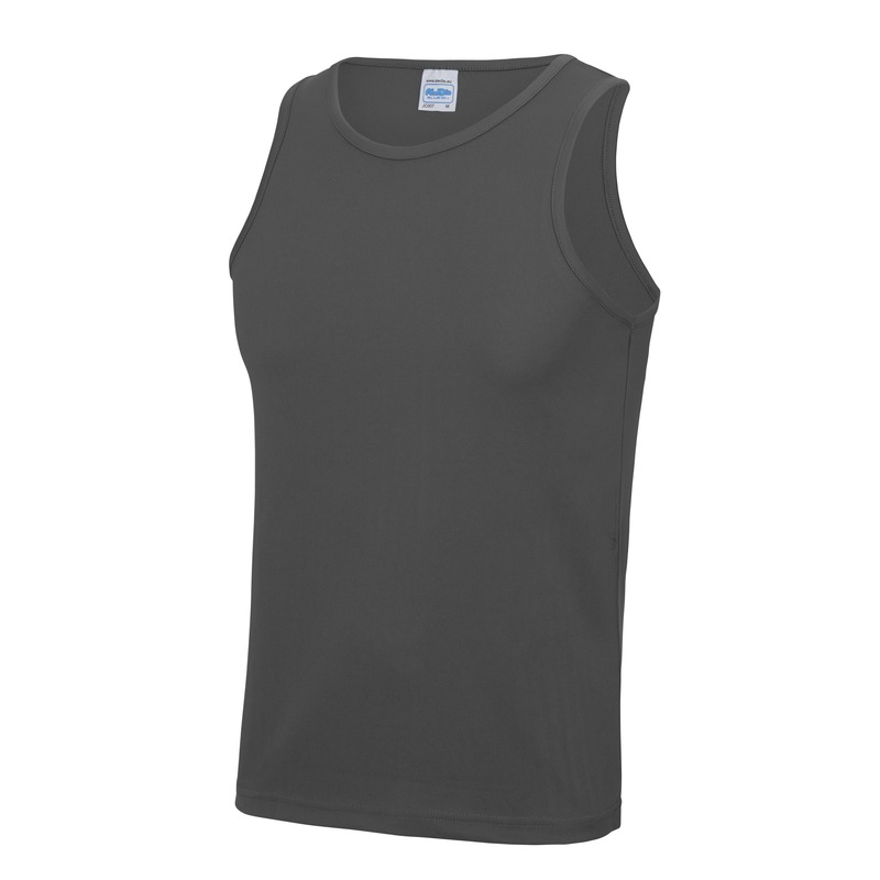 AWDis sport sintlet/tanktop - heren - Donkergrijs - mouwloos - Polyester M (40/50) -