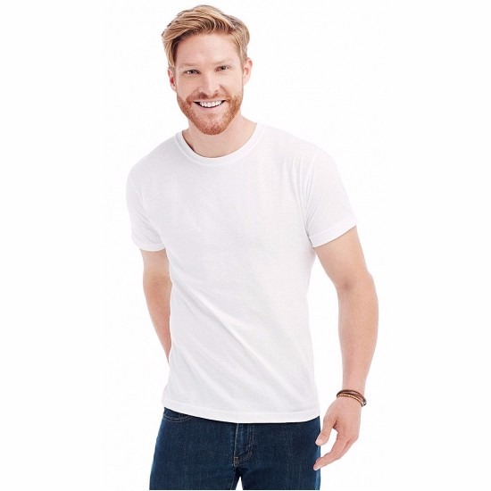 10x witte t-shirts ronde hals -