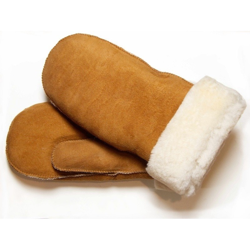Bruine Lammy wanten suede voor volwassenen 6 (M - 23 cm) -