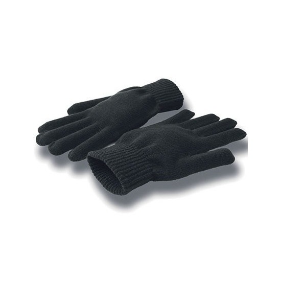 Gebreide zwarte handschoenen voor volwassenen -