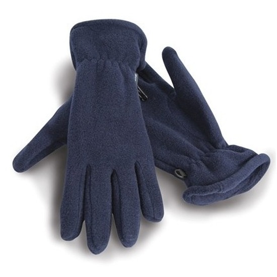 Warme fleece handschoenen voor volwassenen - donkerblauw - winter handschoenen M -