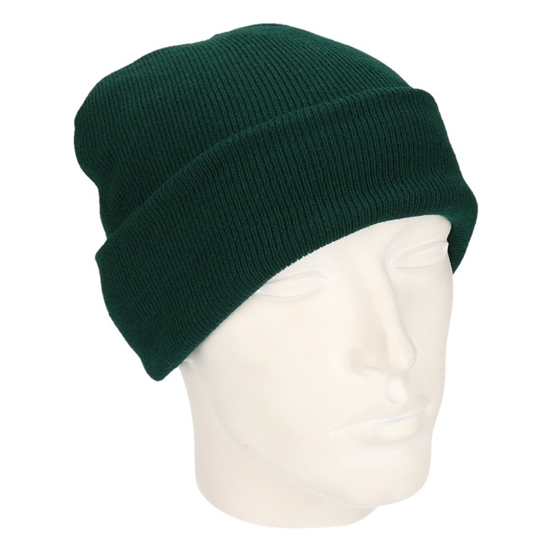 Thinsulate basics wintermuts voor volwassenen - donkergroen - Acryl One size -