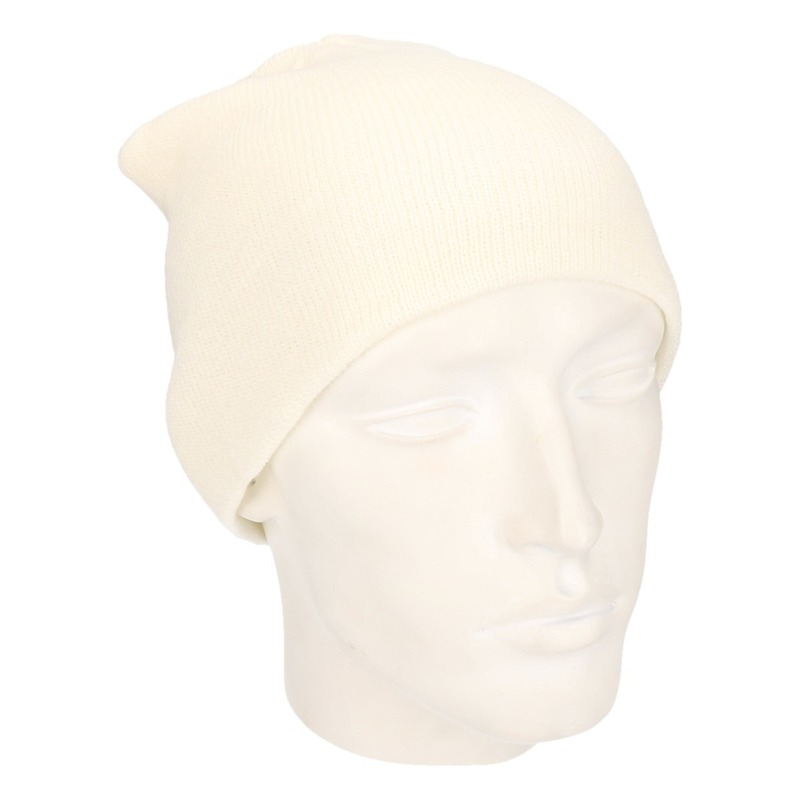Gekleurde basic muts wit voor heren -