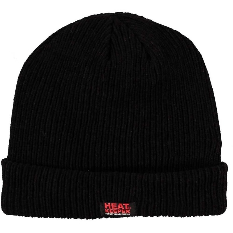 Thermo muts/beanie zwart voor dames -