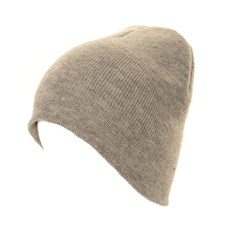 Basic winter muts/beanie grijs voor volwassenen -