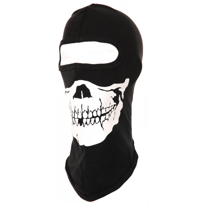 Bivakmuts / balaclava met skelet -