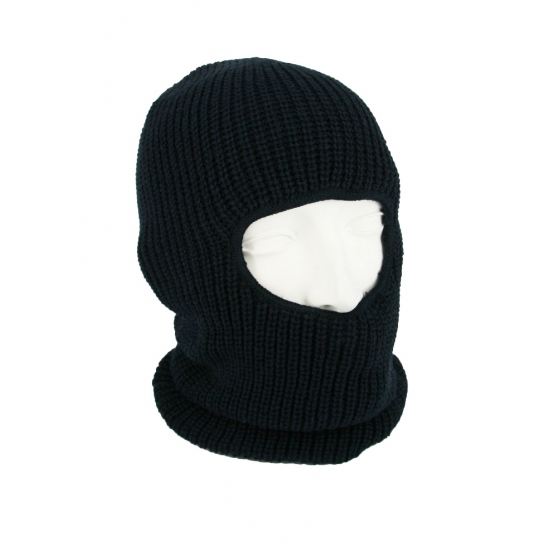Bivakmuts / balaclava navy one hole volwassenen -