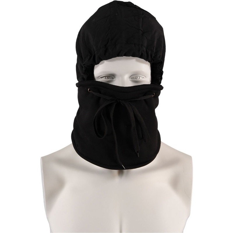 Thermo bivakmuts / balaclava 1 gaats zwart heren -