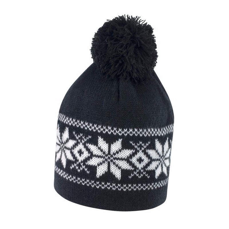 Zwart met witte Nordic sherpa muts -