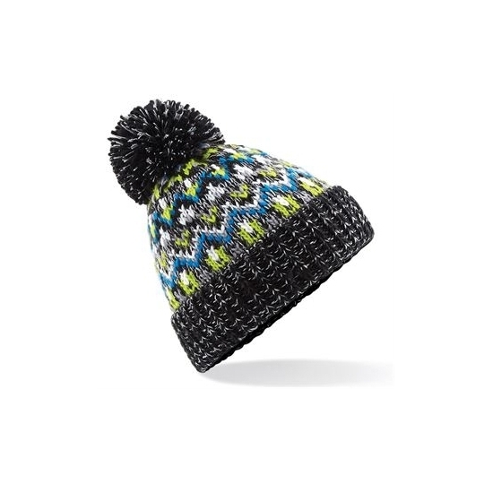 Blizzard wintermuts - pompon - groen/blauw - volwassenen - herenmuts - damesmuts - muts One size -
