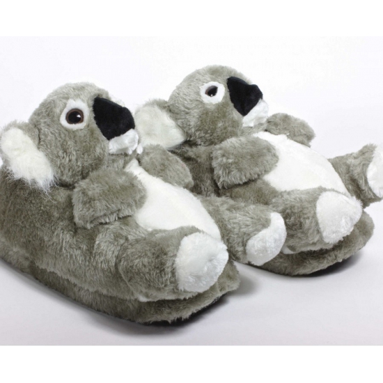 Dieren sloffen of pantoffels koala - grijs - dames/heren M (37-38,5) -