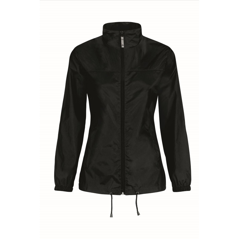 Windjas/windbreaker - dames - zwart - met capuchon M (38) -