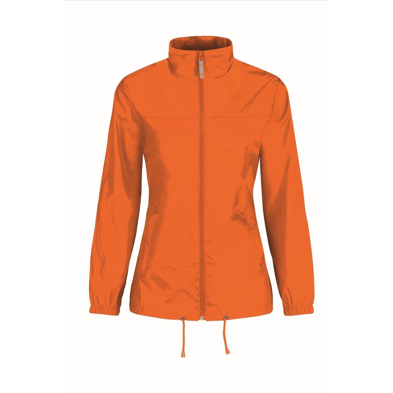 Windjas/windbreaker - dames - oranje - met capuchon M (38) -