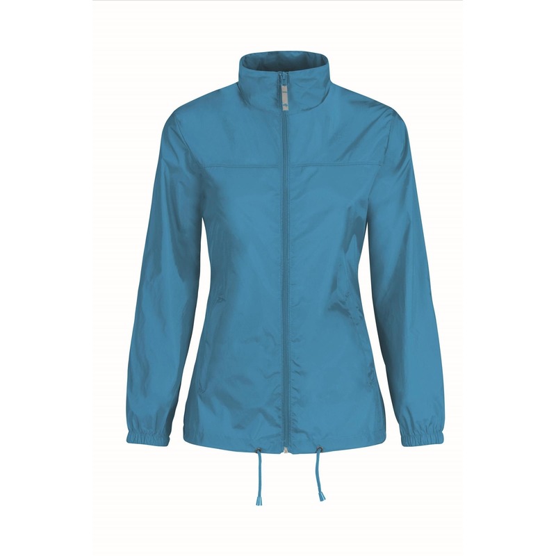Windjas/windbreaker - dames - aquablauw - met capuchon S (36) -