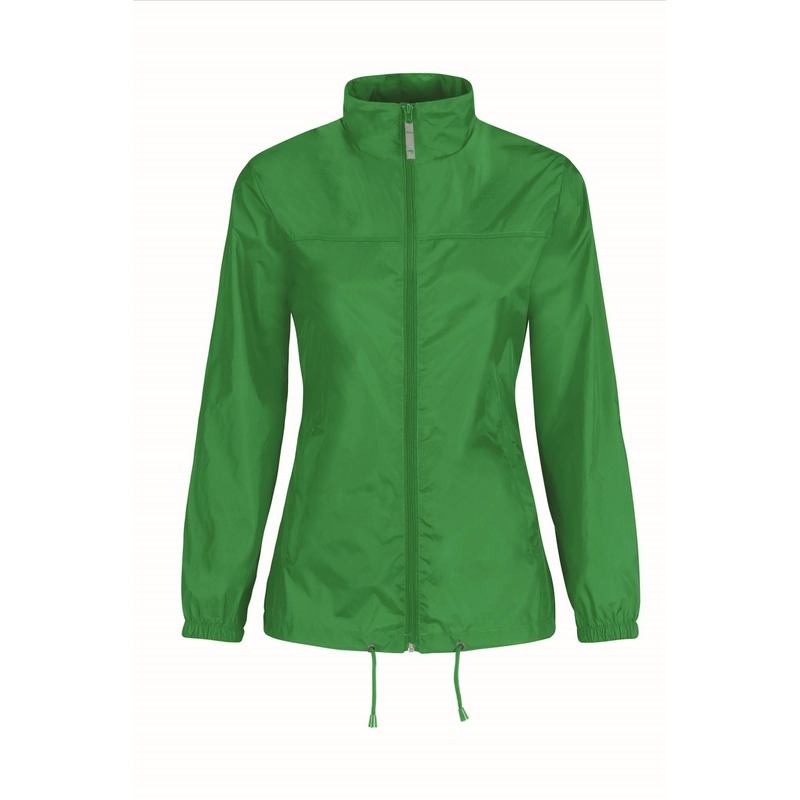 Windjas/windbreaker - dames - grasgroen - met capuchon XS (34) -