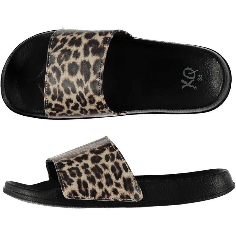 Badslippers/huisslippers met panter print voor dames 39 -