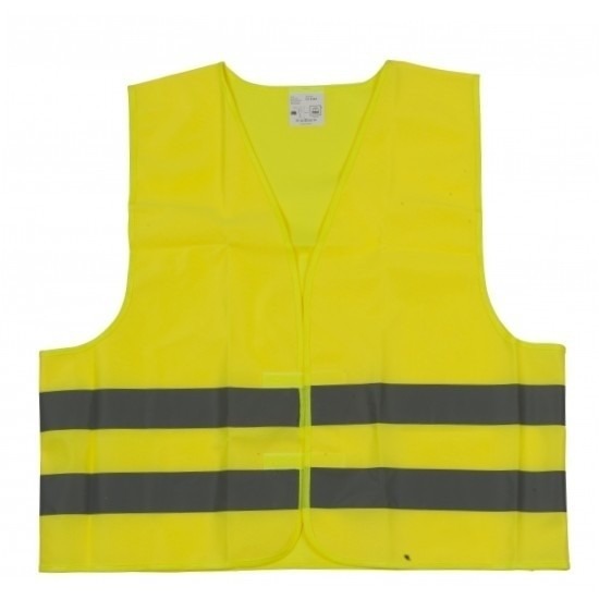 Veiligheidsvest - 1x - reflecterend - voor kinderen 3 tot 12 jaar - fluor geel -