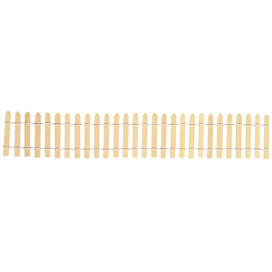Kerstdorp hek afsluiting/omheining - L90 x H5,5 cm - hout - miniatuur hekje -