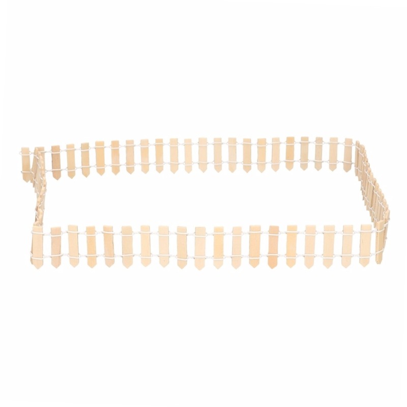 Rayher Hobby Kerstdorp/boerderij speel hekjes afsluiting/omheining - L90 x H3 cm - hout -