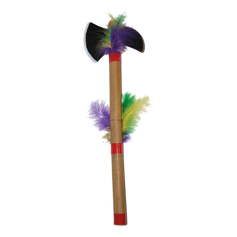 Indiaanse Tomahawk bijl - 40 cm - carnaval verkleed accessoires wapens -