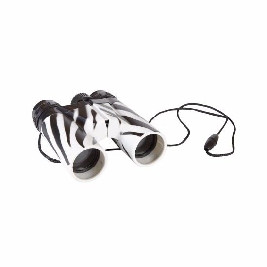 Kinder speelgoed - verrekijker - zebraprint - kunststof - 11cm -
