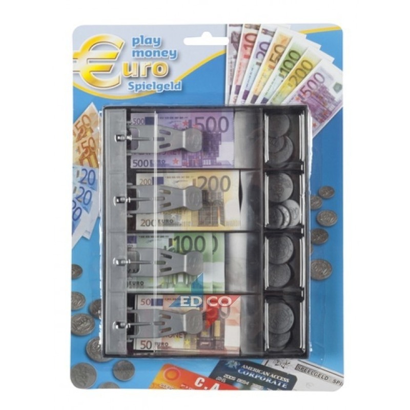 Kinder speelgeld set in lade 24 delig -