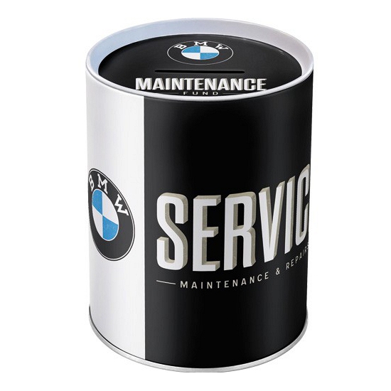 Spaarpot van automerk BMW - 10 x 13 cm - Metaal - Auto - Vaderdag - Cadeau -