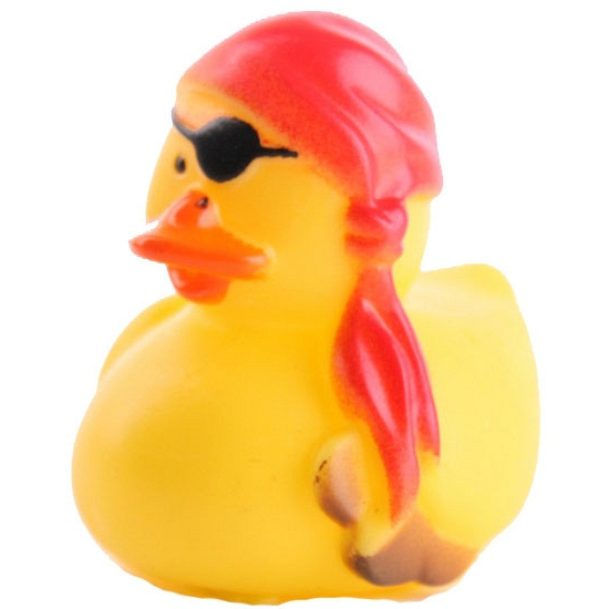 Badeendje Piraat Jack 5 cm speelgoed/cadeau -