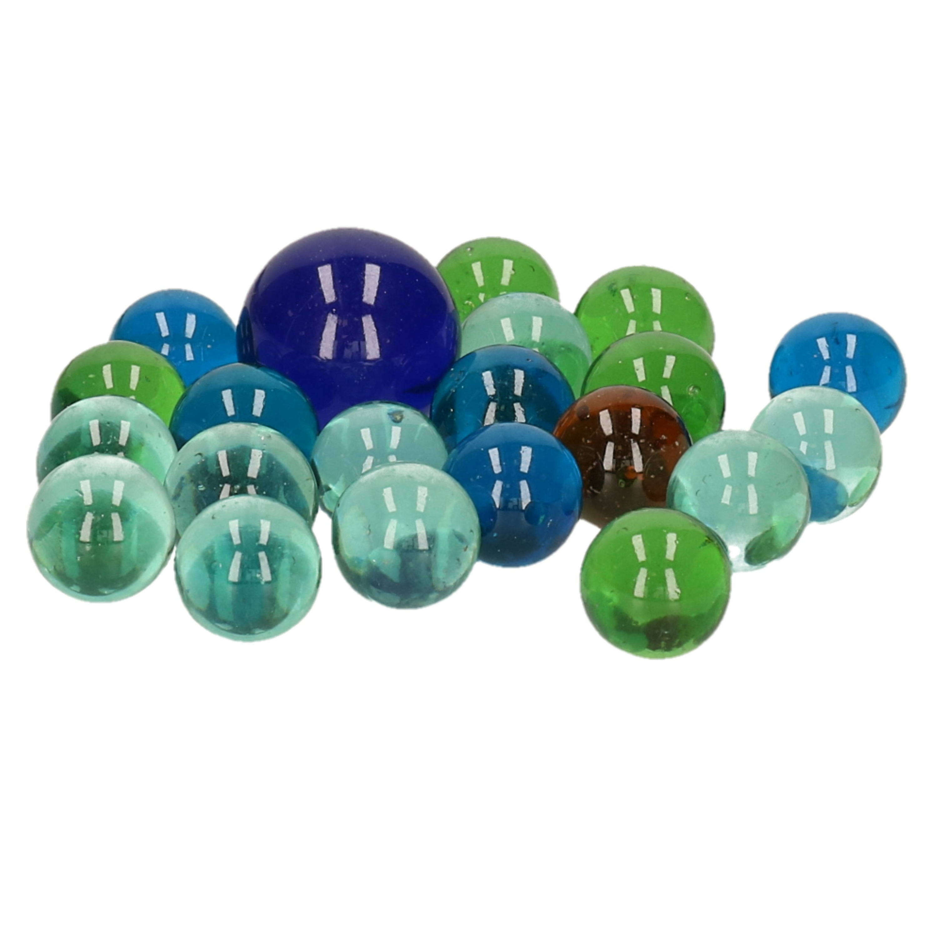 Kristal kleintjes knikkers 21x stuks kinder speelgoed -