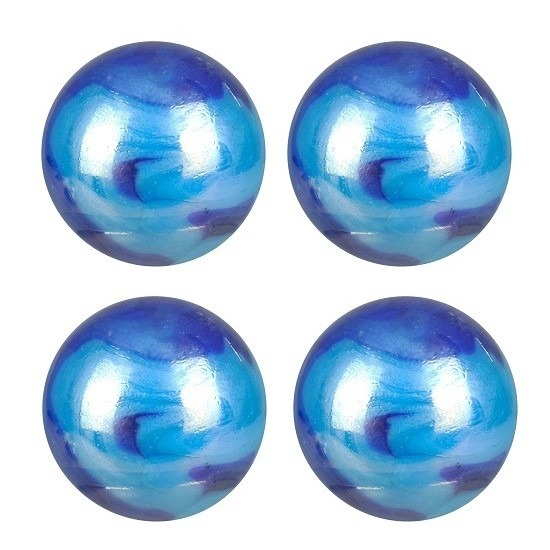 Blue Jay mega grote knikkers van 42 mm - 4x stuks - Speelgoed knikkers - Verzamel objecten -