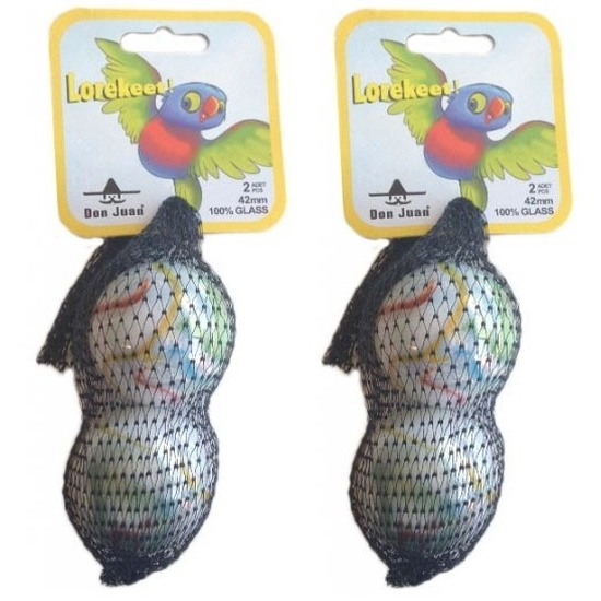 4x Lori bollebust knikkers -