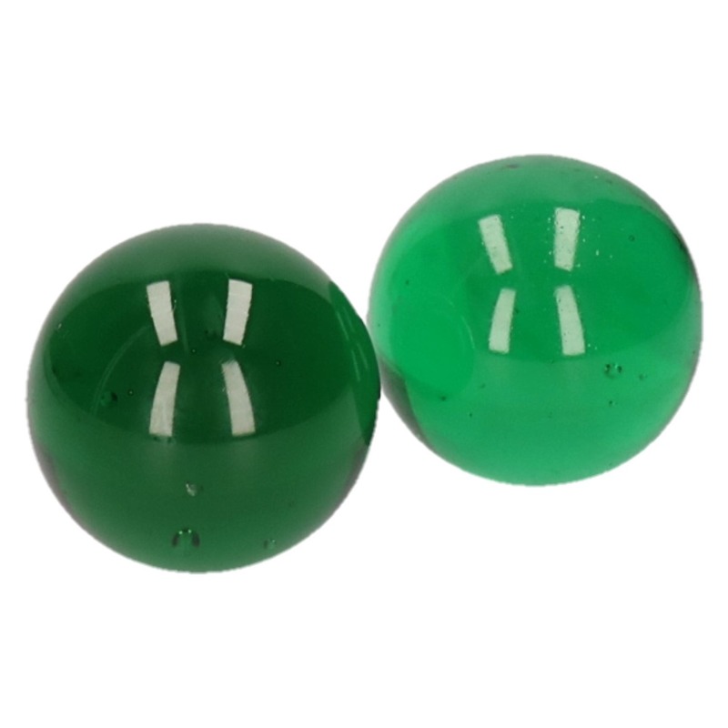 2x Knikkers groen 6 cm -