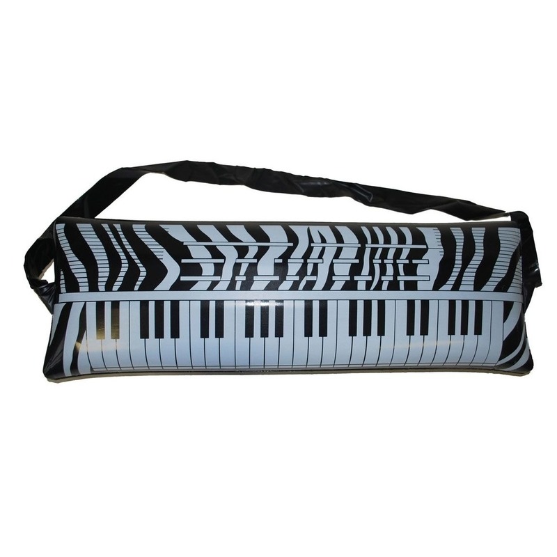 Opblaasbaar keyboard - 60 x 20 cm - muziekinstrumenten feestartikelen - kinderen/volwassenen -