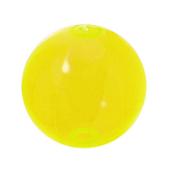 Strandbal - geel - opblaasbare bal - 30 cm - strandspeelgoed -