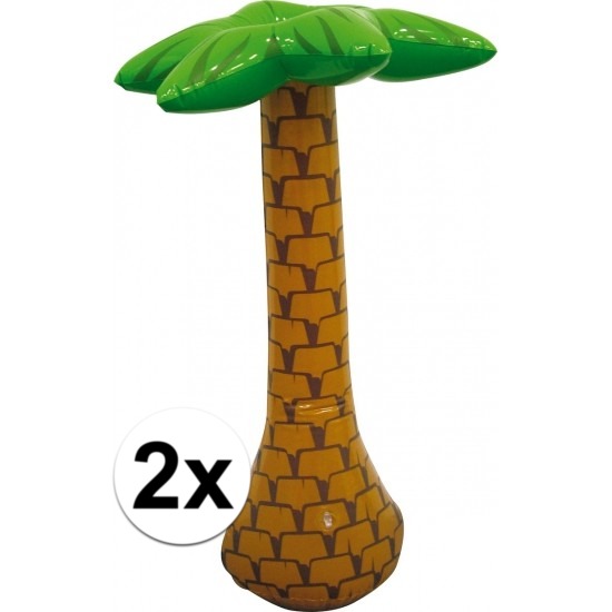 2 opblaasbare palmbomen 65 cm -