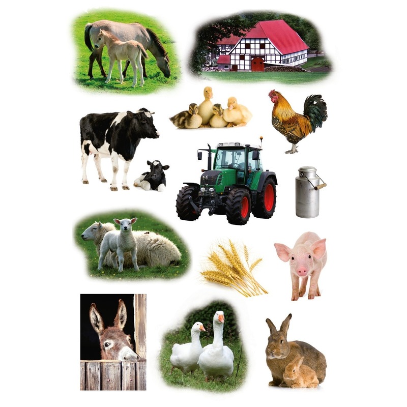 117x Boerderij dieren stickers -