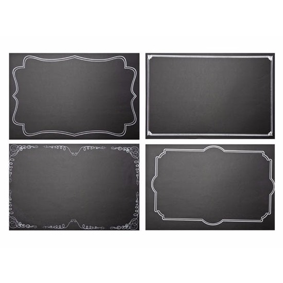 Beschrijfbare placemats met krijtbord design 24 stuks -