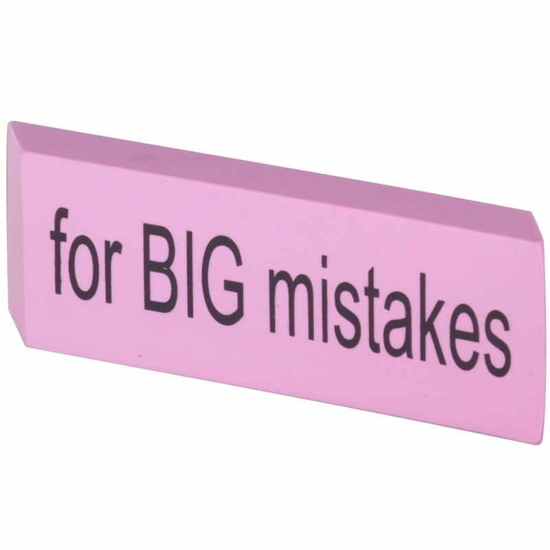 XXL Big Mistake gum 14 x 4,5 cm roze -