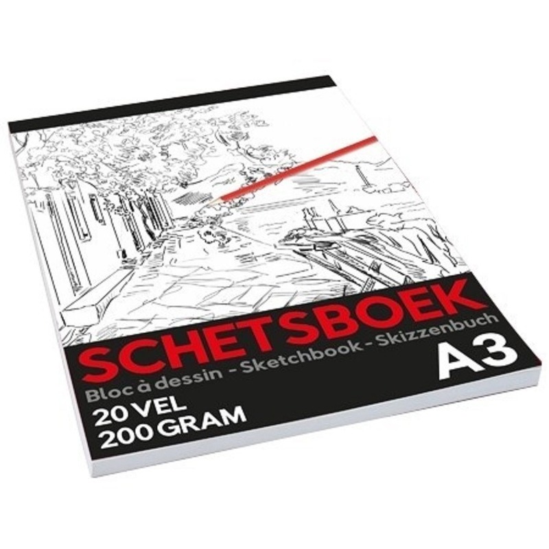 Schetsboek/tekenboek A3 formaat - Schoolartikelen/tekenen - Schetsboeken/tekenboeken -