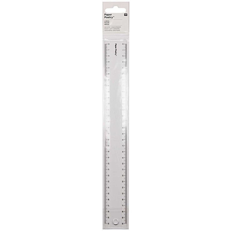 Kunststof liniaal transparant 30 cm -
